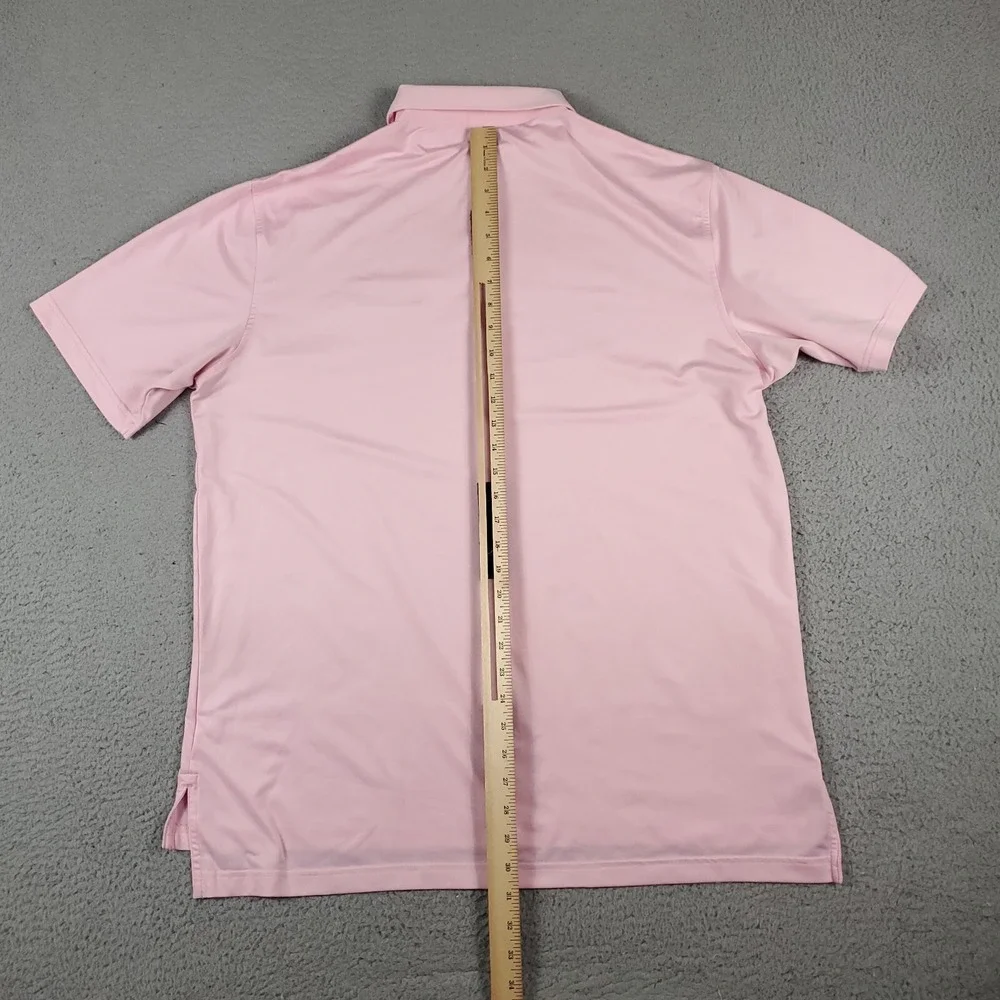 Peter Millar Summer Comfort Pink Golf Mens Short Sleeve Polo Shirt Size Large - Picture 5 of 8